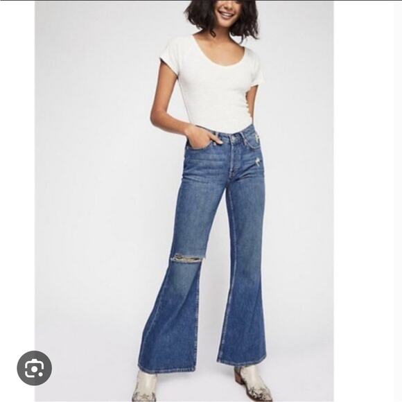 Free People Heritage Flare Jeans 31 - Picture 1 of 5